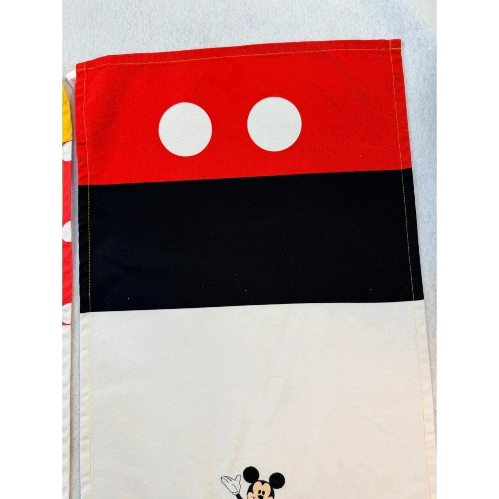 Disney Mickey and Minnie Mouse Embroidered Kitchen Hand Towel Set Red White 2pc